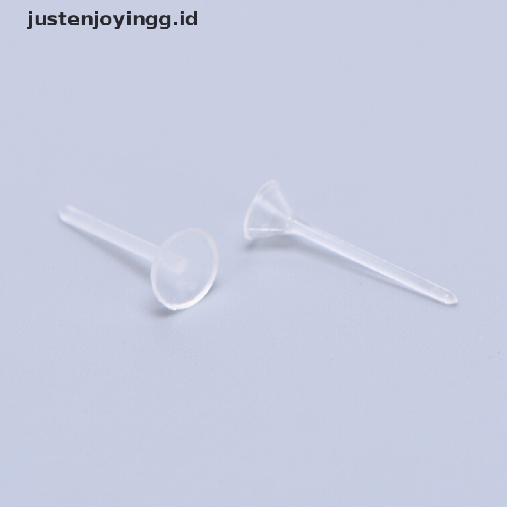 500 Pcs / Lot Pin Pad Kosong Bahan Plastik Untuk Membuat Perhiasan Anting Stud