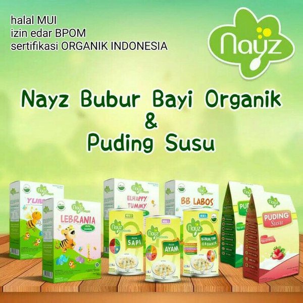 *FRAULEINCO* Nayz bubur MPASI Beras organic pudding Salmon Sapi Ayam Original 100% / BUBUR BAYI ORGANIK