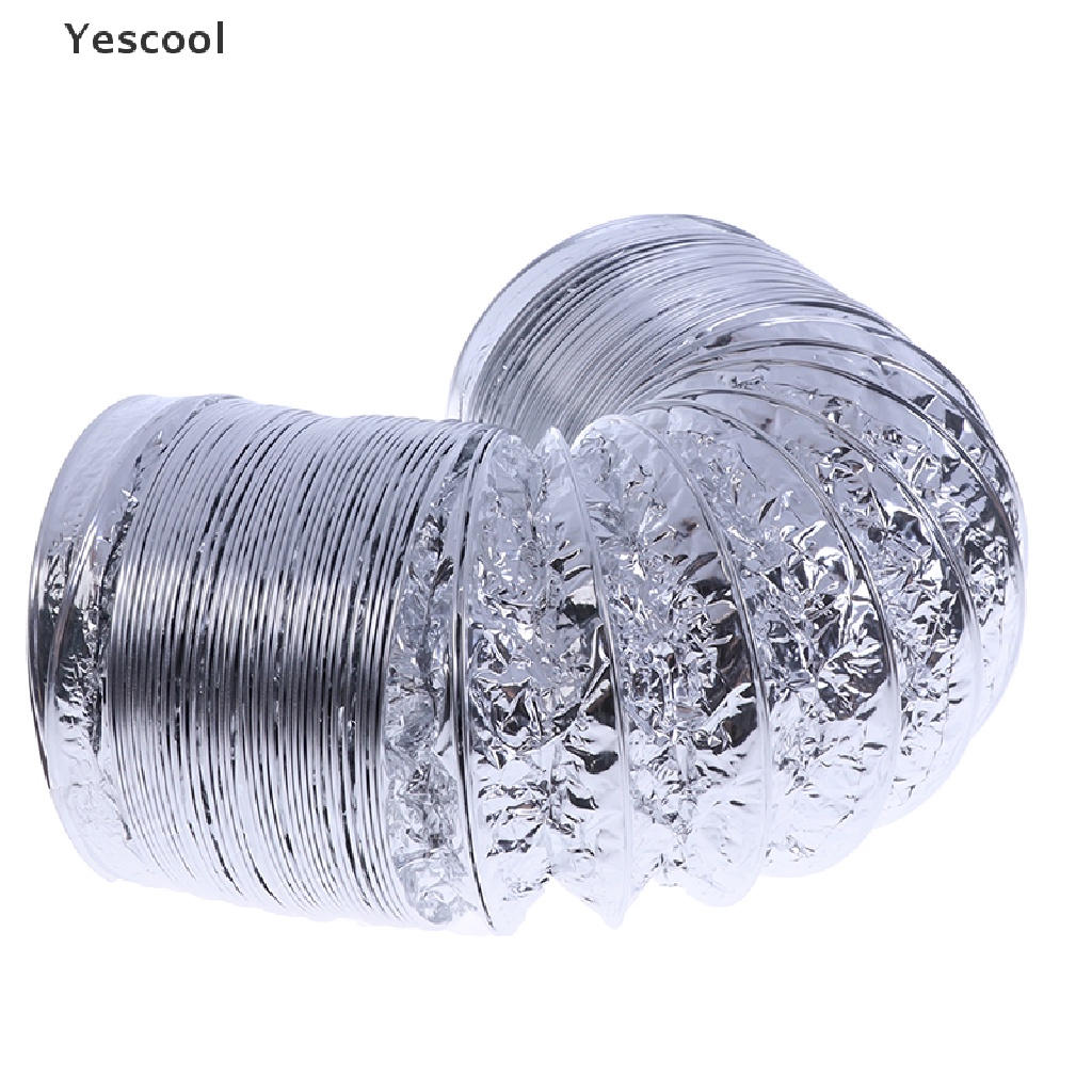 Yescool Pipa Ventilasi Udara Bahan Aluminum Ukuran 4 &quot;/ 1.5M Flexible