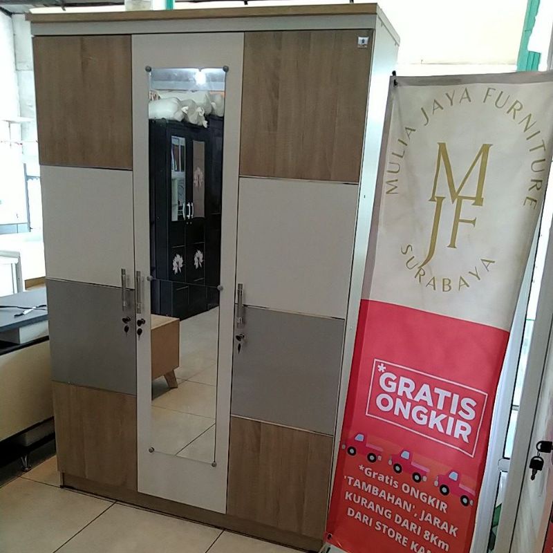 Almari Lemari Pakaian Baju 2 Pintu dan 3 Pintu Navaro Olympic