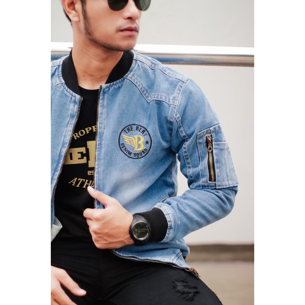 JAKET JEANS PRIA TB BORDIR ORIGINAL THE BERRY