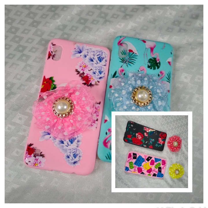 SOFT CASE KARAKTER POPSOCKET BUNGA 5D SAMSUNG J2 PRIME