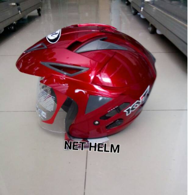 KYT SCORPION KING RED MAROON (DOBLE VISOR)