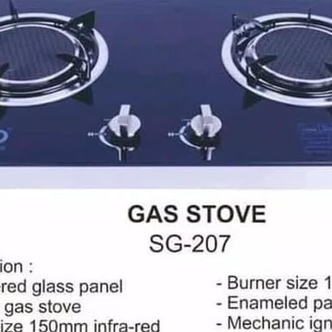 Kompor Kaca 2Tungku Infrared Suggo Sg-207. Kompor Gas - Terbaik 