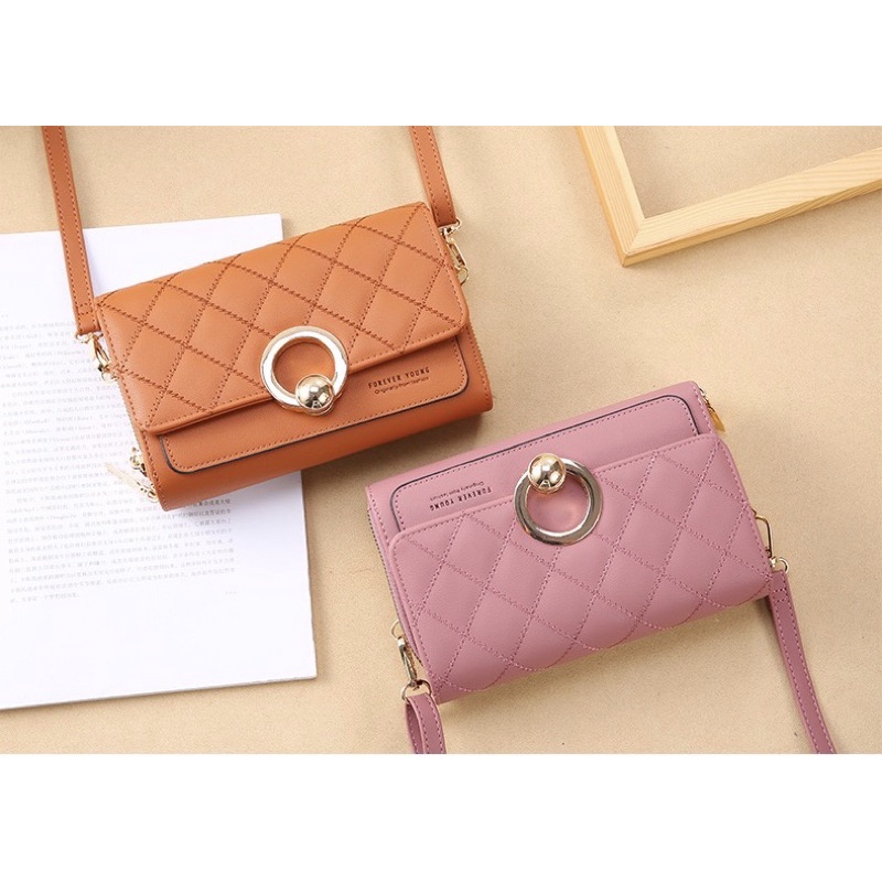 Tas Selempang Kulit Wanita Dompet Hp Multifungsi Tas Cewek Mini Bag
Slingbag FY C270-12
