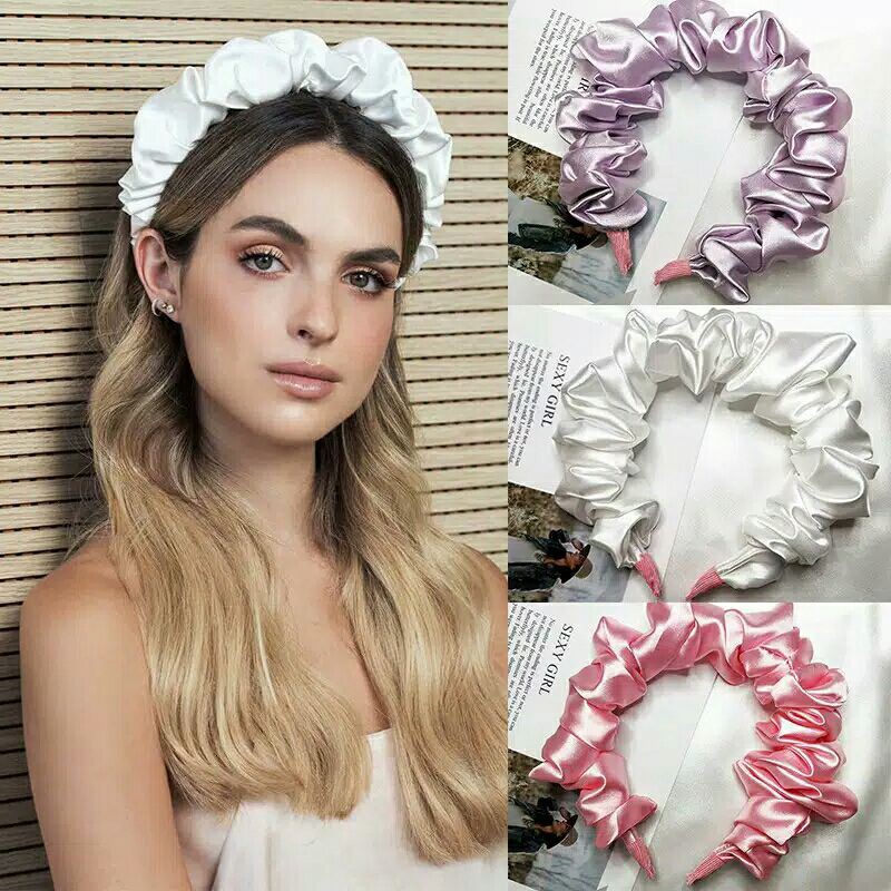 Scrunchie Headbands/ Bando Srunchie/ Bando Serut Korea Jumbo