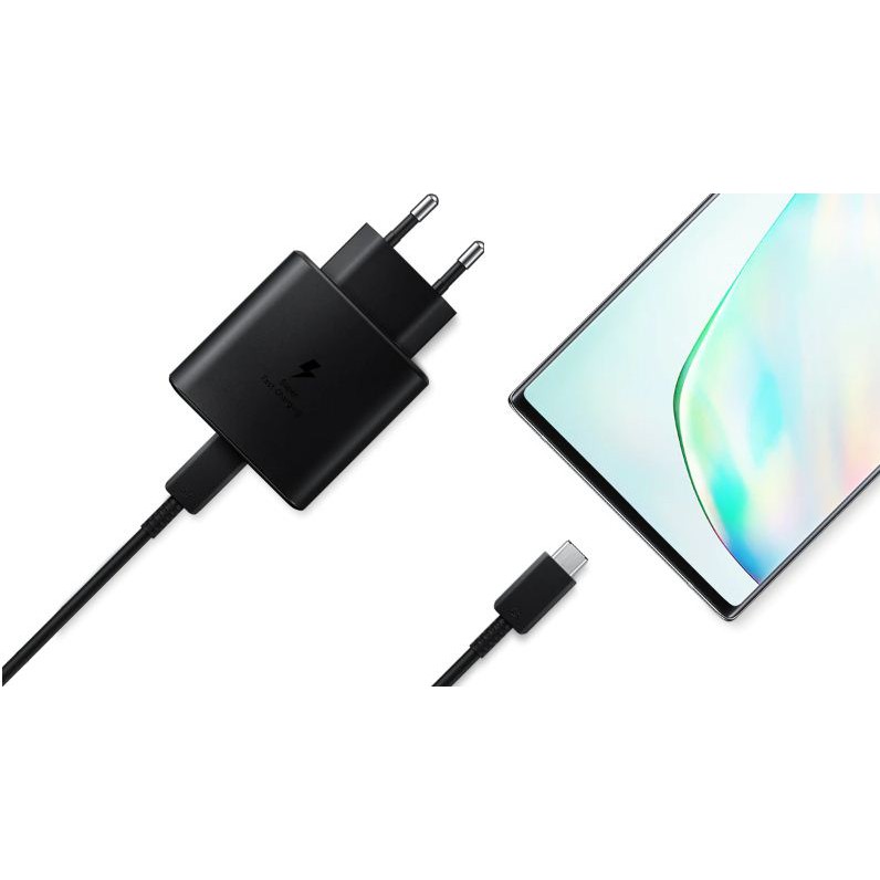 Charger SAMSUNG Galaxy Note 10+ Note 10 Plus 45W Super Fast Charging100% asli pack