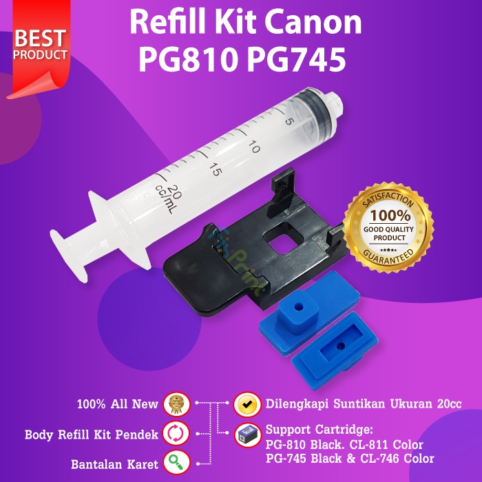 Refill Kit Canon 810 811 CA91 CA92 Penyedot Tinta Cartridge 745s 746s - Model Rendah