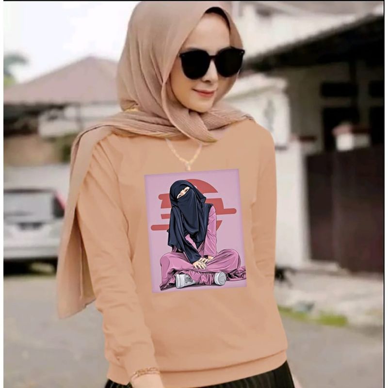 ACE - KAOS WANITA ( UGHTY ) KAOS HIJAB WANITA LENGAN PANJANG MODEL TERBARU