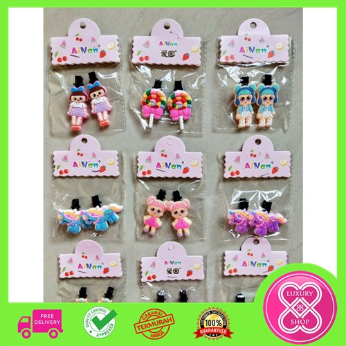 Jepit Rambut Anak / Jepit Rambut Import Motif Lucu