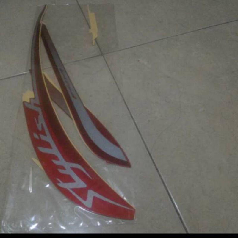 (COD) STRIPING STICKER LES BODY SCOOPY 2019 MERAH DOFF