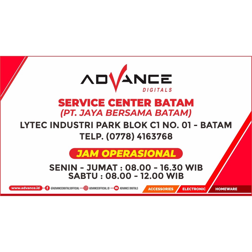 SERVICE CENTER ADVANCE OKTASTORE JAKARTA SEMARANG SURABAYA MAKASAR BATAM