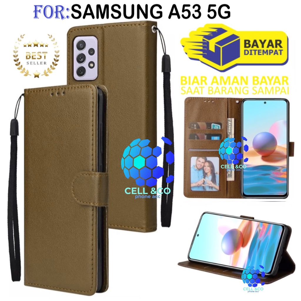 NEW SAMSUNG GALAXY A53 5G 2022 CASE FLIP LEATHER WALLET PREMIUM FLIP CASE BUKA TUTUP KESING HP CASING FLIP CASE WALLET SAMSUNG A53 5G TERBARU