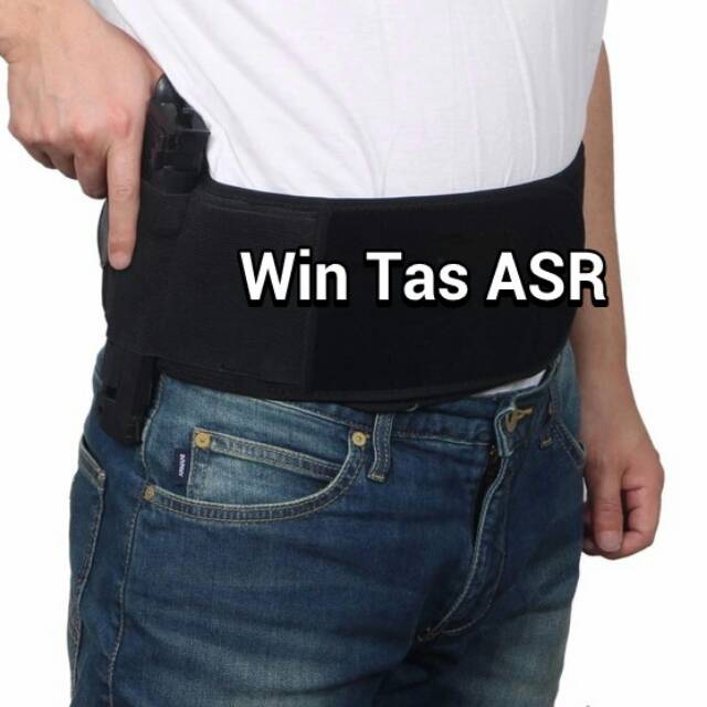 Tas holster pistol atau air softgun untuk diperut