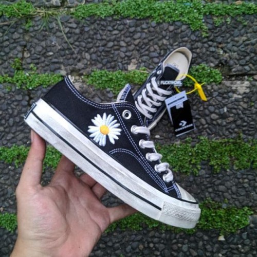 Sepatu Converse Allstar 70s Low Peaceminusone Black White Hitam Putih Import