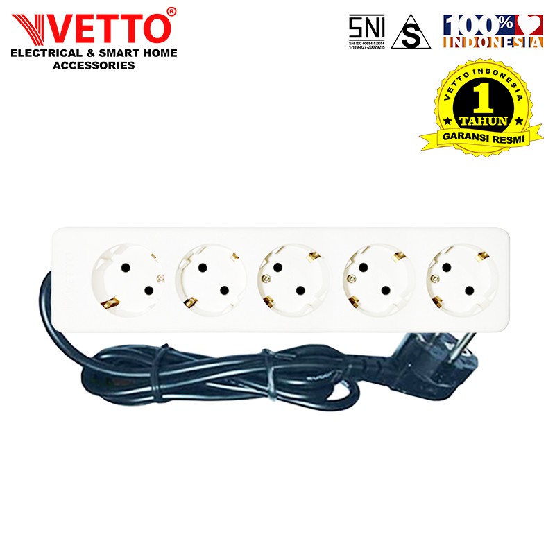 VETTO V8205/1.5M LC Stop Kontak - 1.5 Meter SNI