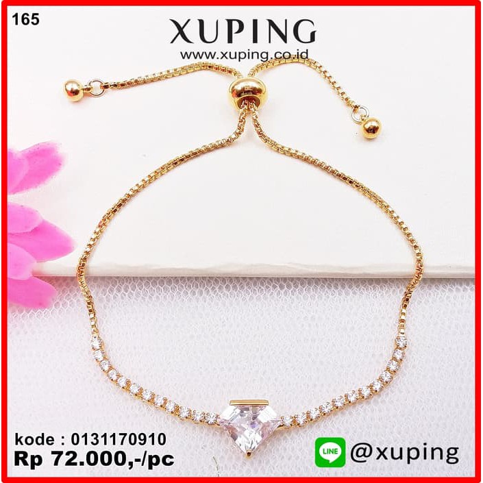 XUPING GELANG SERUT MATA KACA EMAS ZIRCON 0131170910