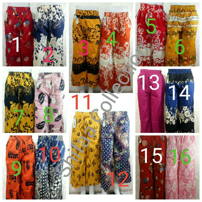 Celana Kulot Batik Panjang Katun Streach (All Size Dewasa)