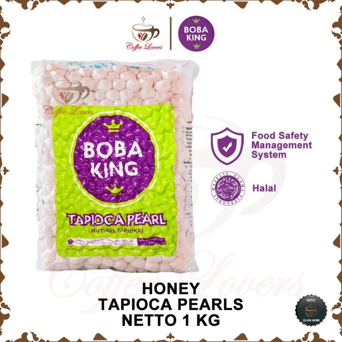 

BOBA KING BUBBLE RASA MADU - HONEY TAPIOKA TAPIOCA PEARL BOBAKING 1 KG BEST SELLER