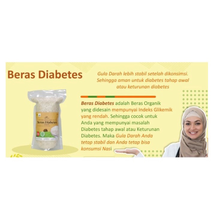 Eka Farm Beras Diabetes 1kg - Beras Organik Rendah Gula