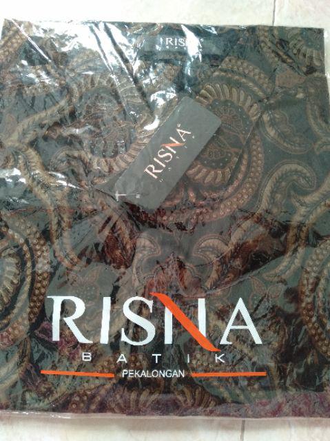 Risna Batik Hrb Motif Songkek Biru Kemeja Batik Pria Lengan Pendek Exclusive Halus Primis Premium