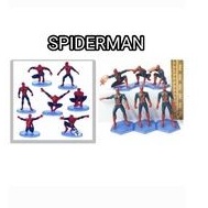 figure set 7 spiderman mainan figure topper