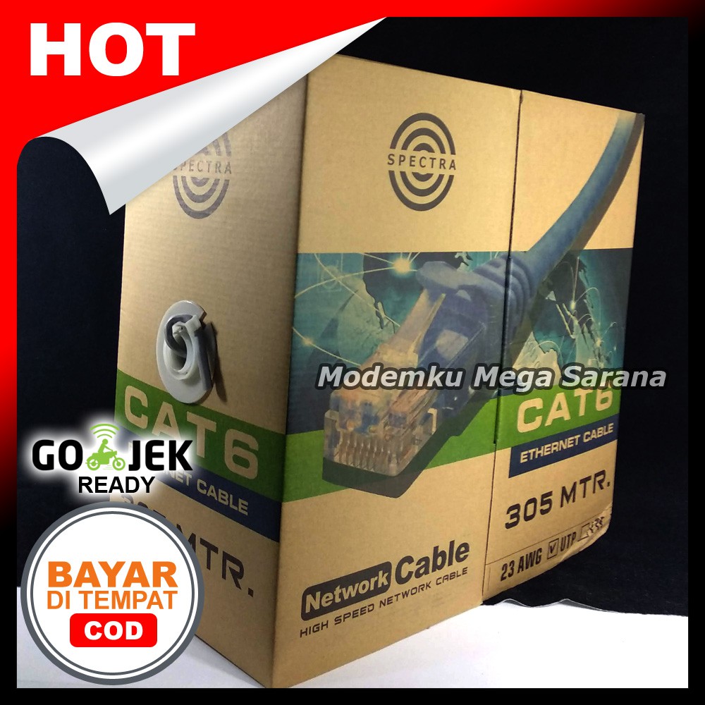 1 Roll 305 Meter - Kabel LAN UTP Kabel Jaringan Cat6 Spectra