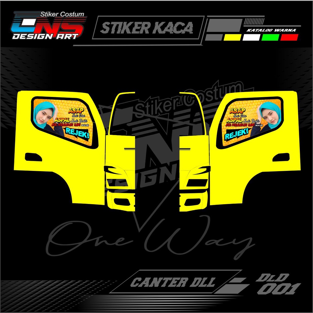 stiker kaca one way stiker kaca truk canter one way kaca truk canter sepasang
