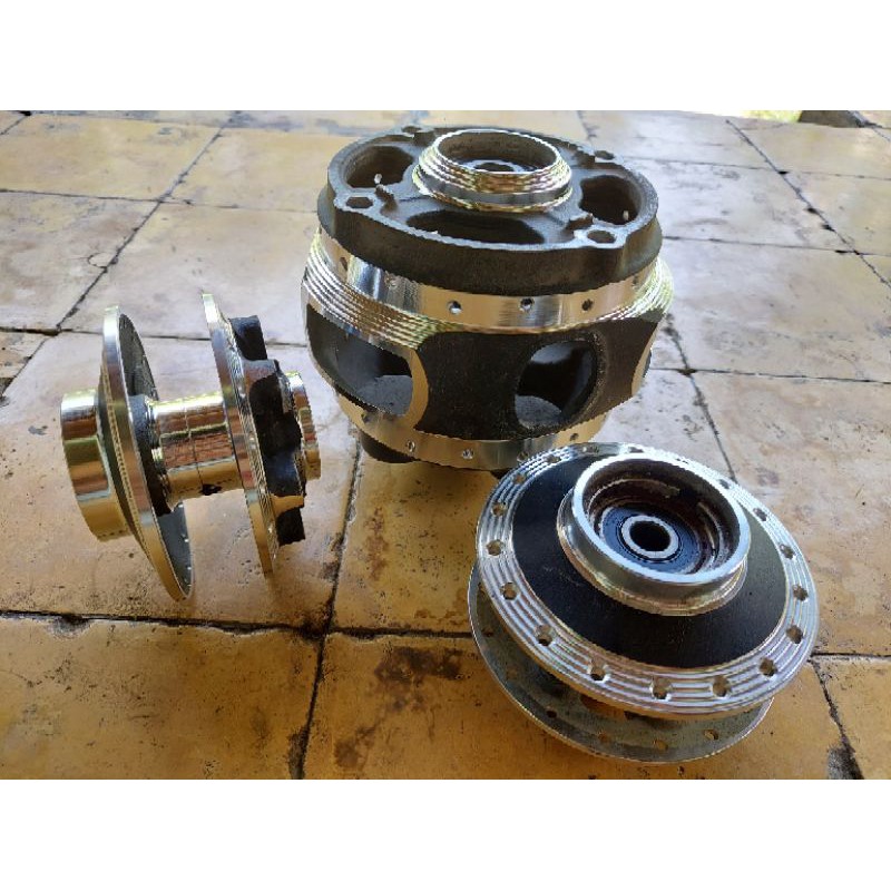 tromol bubut tiger Revo depan belakang set