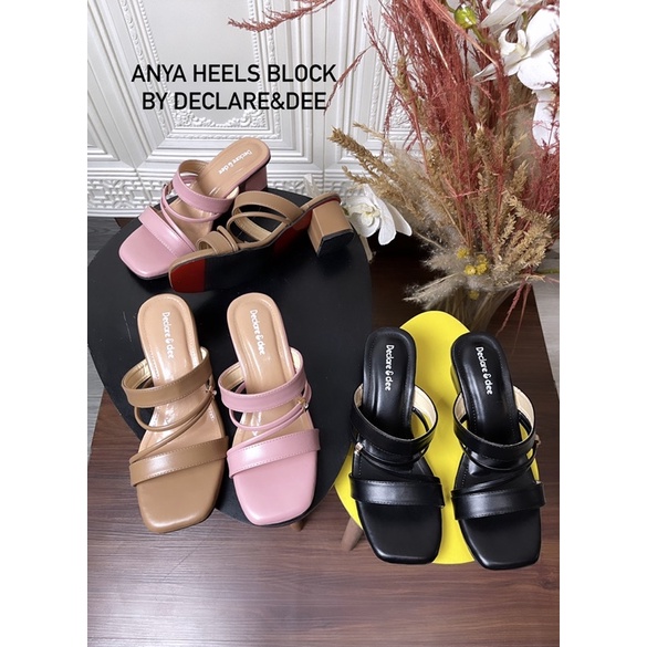 DECLARE&amp;DEE ANYA HEELS CHUNKY 5 CM (premium quality)