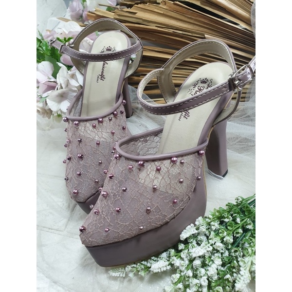 sepatu purri mauve tinggi 12cm