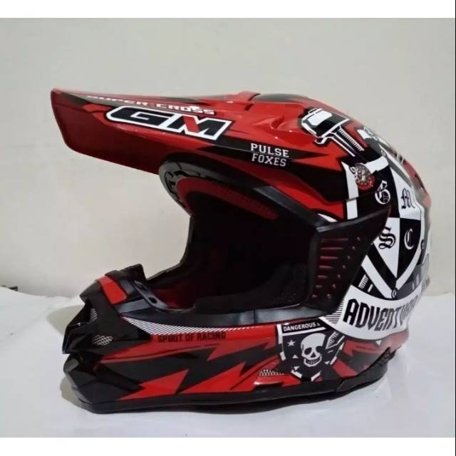 HELM CROSS TRAIL GM SUPER CROSS ADVENTURE RED BLACK