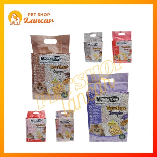 pasir kucing MARKOTOP MARKOTOPS tofu soya clump 7Liter - Peach