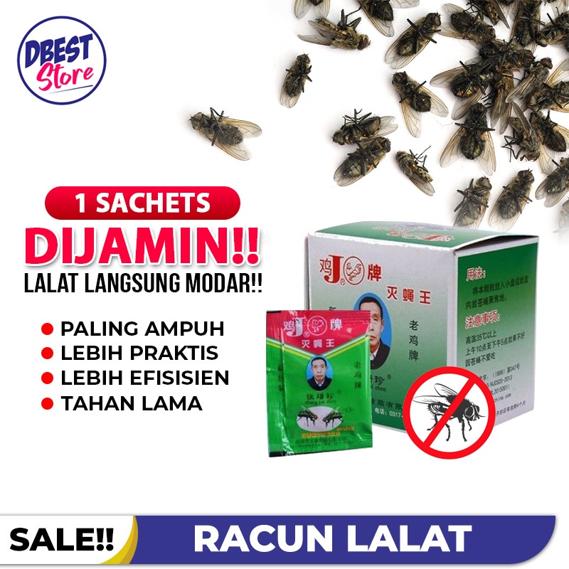 DBEST - Racun Basmi Lalat Zhang Pei Zhen Obat Umpan Serbuk Usir Anti Laler Flies Killer Poison Repellent Perangkap Lalat Dahao