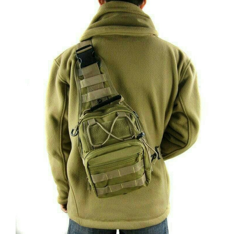 Tas Selempang Army Silver Knight