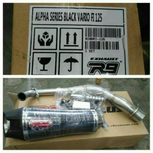 Knalpot r9 alpha vario 125 dan vario 150/r9 alpha series vario 125/150