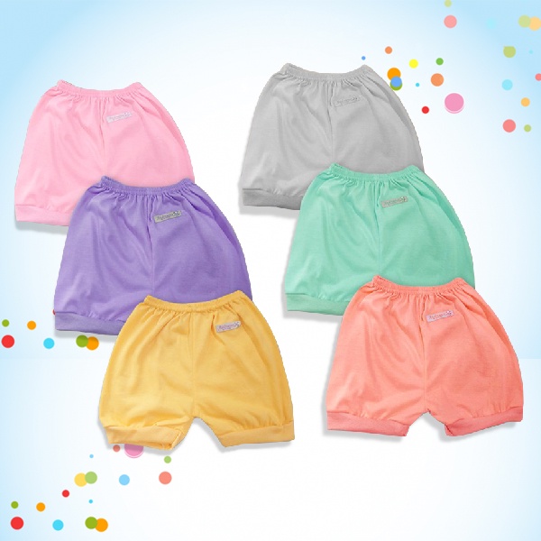 3pcs Baju Celana Bayi Baru Lahir Celana Pop Panjang Pendek Baby Newborn Andreatex Warna Pastel