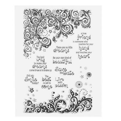 Clear Stamp (Stempel Transparan/Bening) - Live with Passion Border