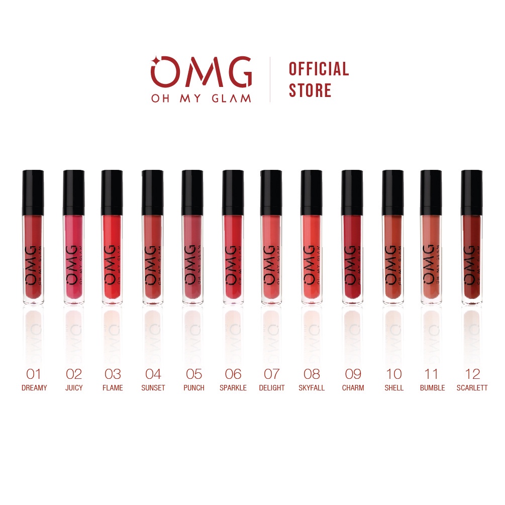 ⭐ Beauty Expert ⭐ OMG Oh My Glam Matte Kiss Lip Cream 3.5g ( lipstick lipstik lipcream )