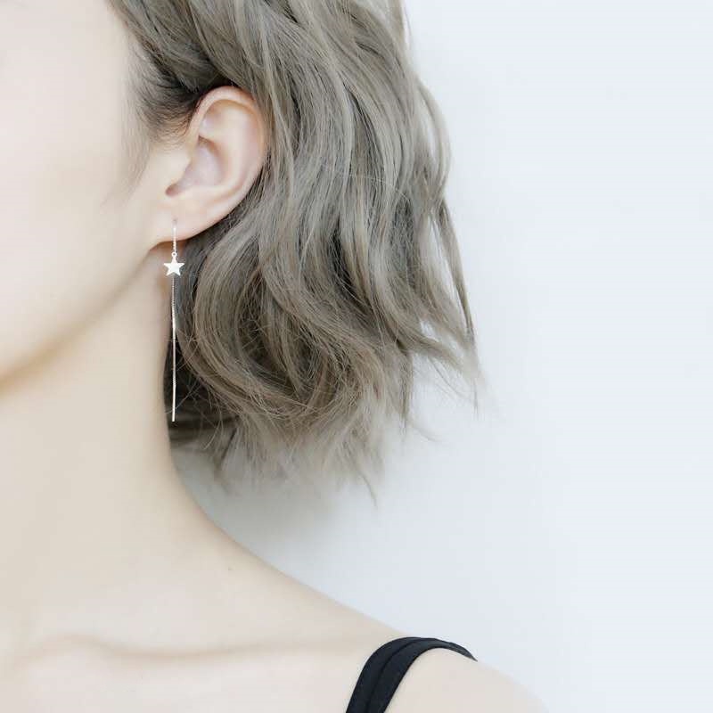 COD❤2Pcs Anting Korea Wanita Panjang Model Tusuk Tindik Rantai Rumbai Earring Perhiasan Fashion Tri
