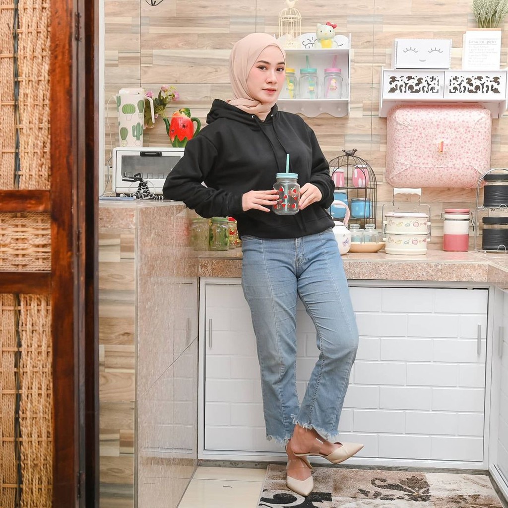 HOODIE CROOPE WANITA SWEATER POLOS OVER SIZE TERBARU-6