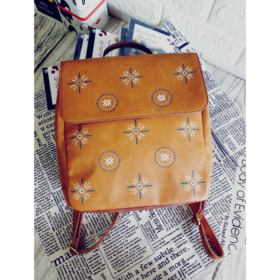 Tas FossilOriginal Claire Backpack Tan New Original