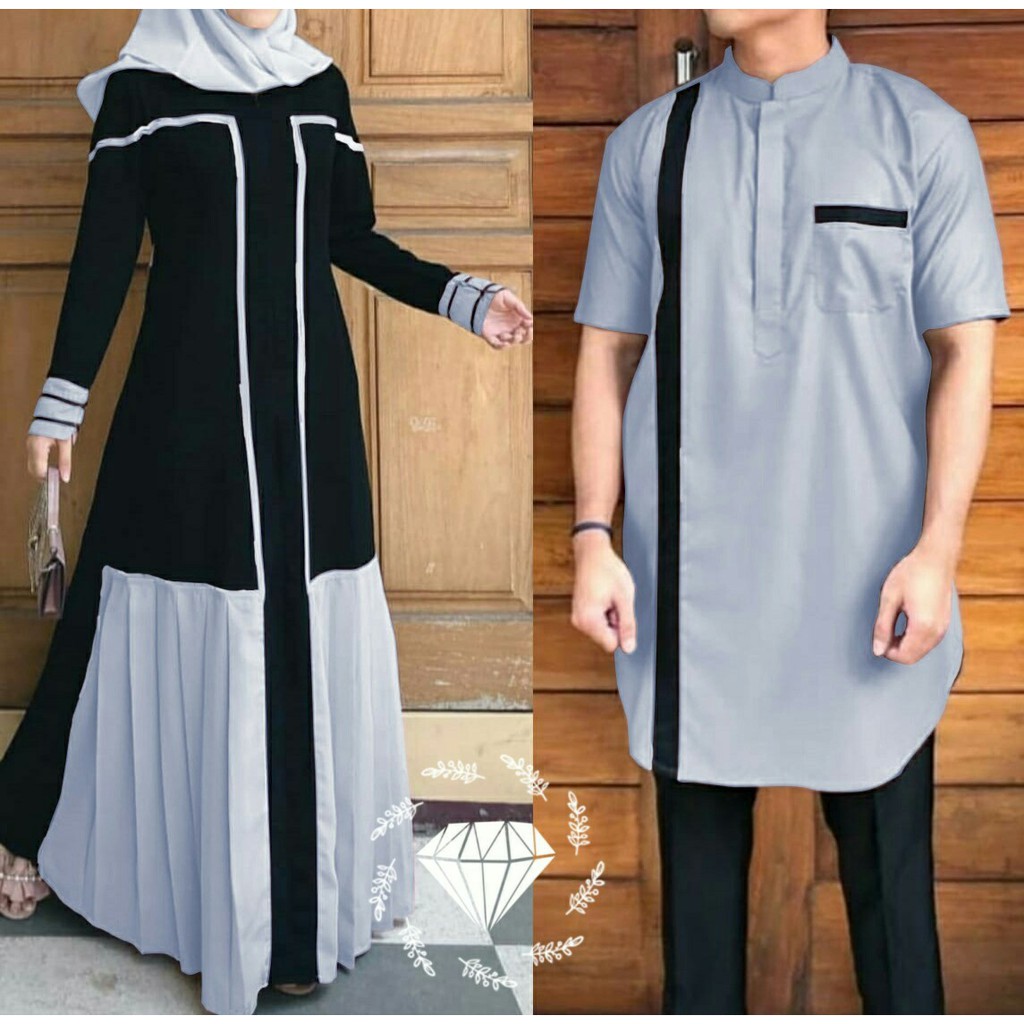 COUPLE KATAKITA | BAJU KOKO | GAMIS KATARINA ( BAJU KOKO DAN GAMIS DAPAT DI BELI TERPISAH )