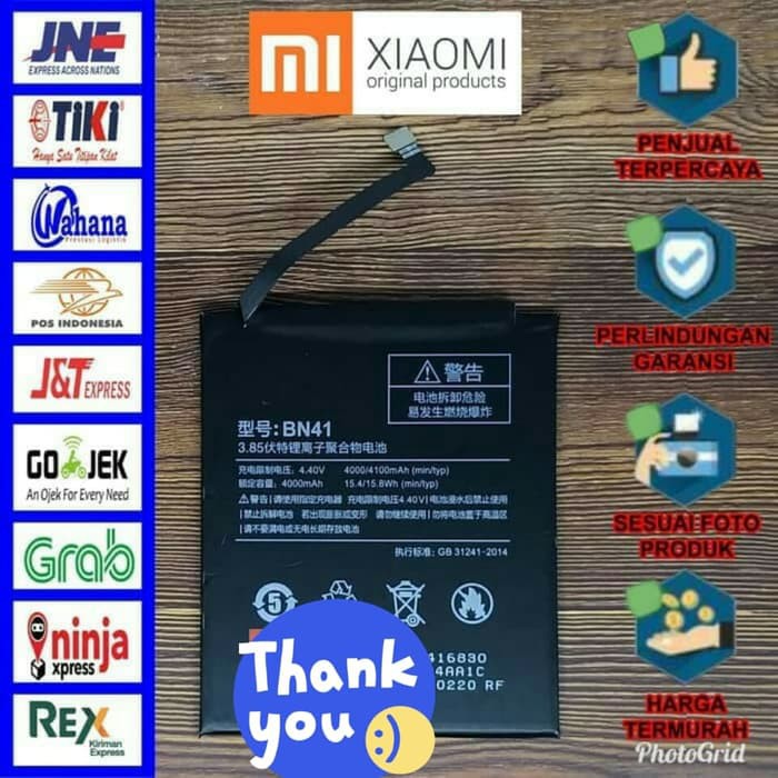 BATERAI XIAOMI REDMI NOTE 4 / BN 41 /BN41 ORIGINAL 100%
