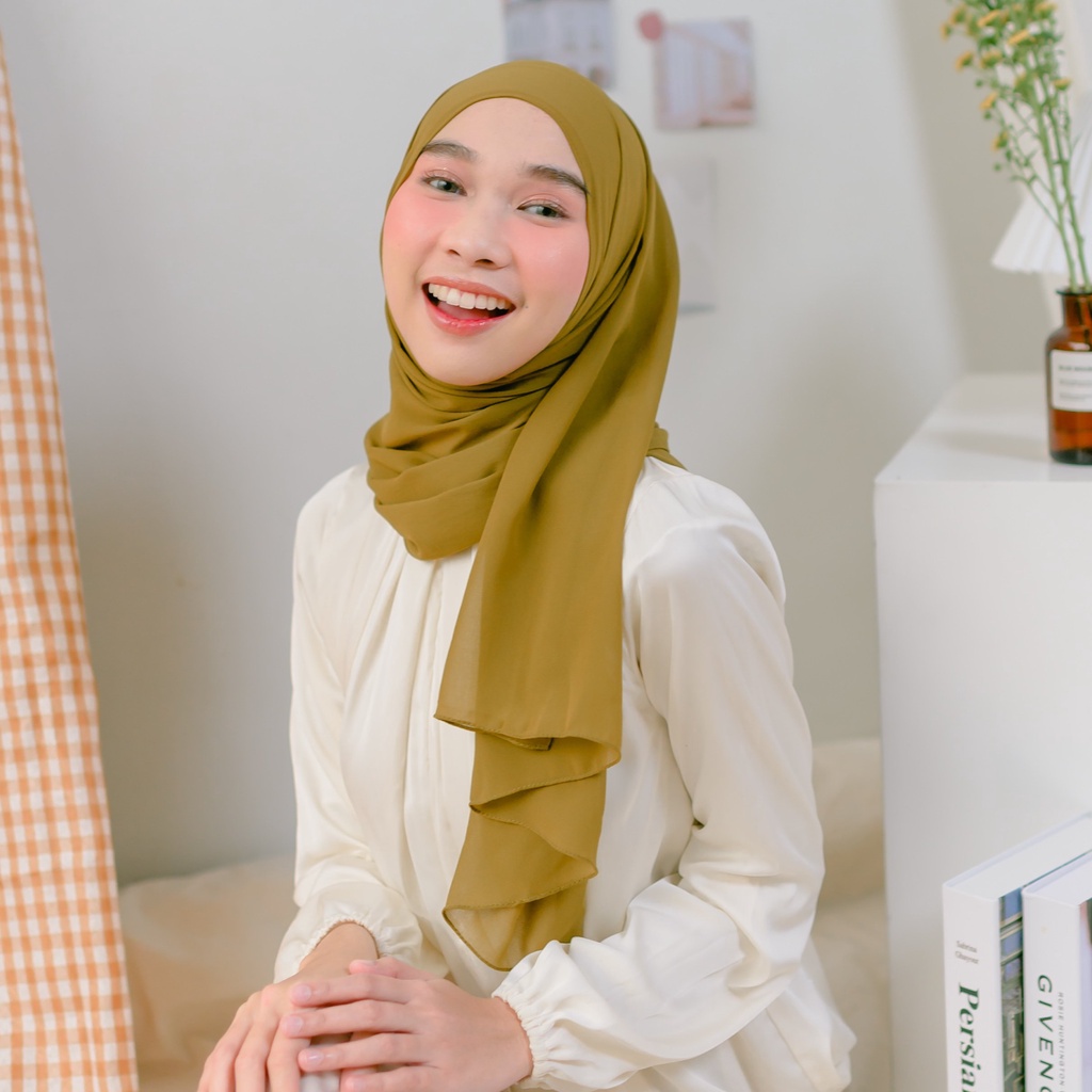 Lozy Hijab - Bawal Shawl ( Pashmina Ceruty Babydoll )-Zaitun