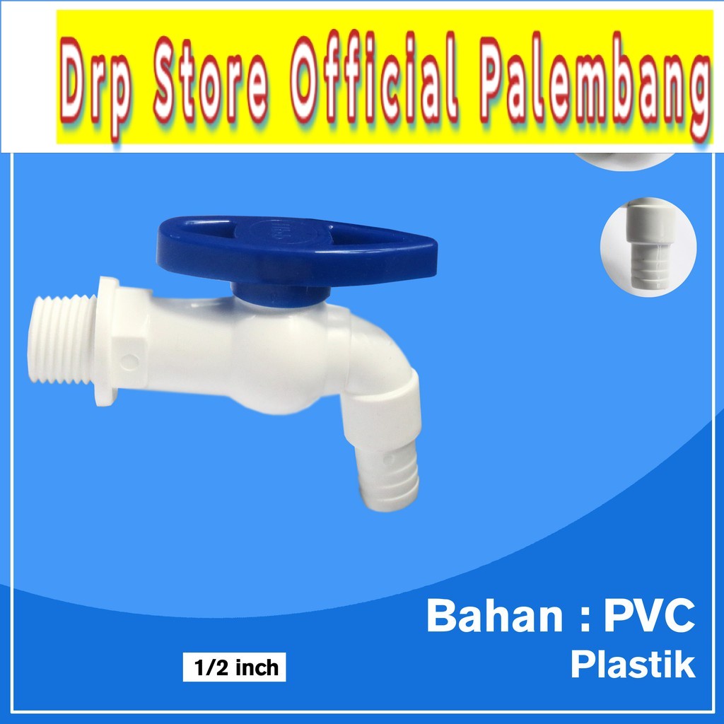 Kran Air Pvc Kapal 1/2 Inci 0.5 Inch l Keran Tembok l Kamar Mandi l Taman