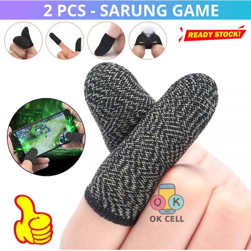 COD 2 PCS - FLYDIGI Sarung Tangan Game PUBG ML Gaming Anti Keringat Sensitive Original