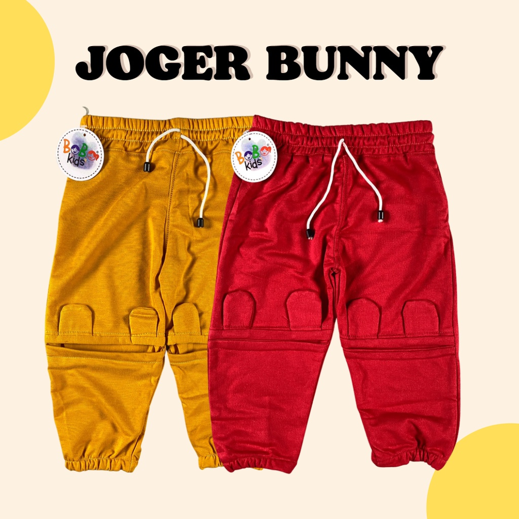 1-4TH JOGER ANAK BUNNY CELANA ANAK JOGER ANAK LAKI-LAKI DAN PEREMPUAN BY BOBO KIDS