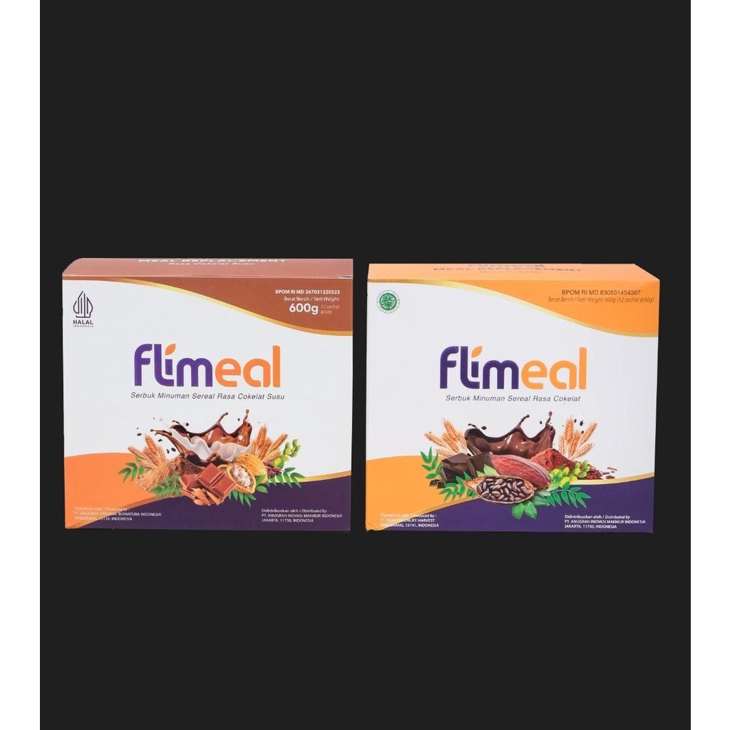 Flimeal Cokelat Susu Flimeal Coklat Susu Sereal Pengganti Makan Halal