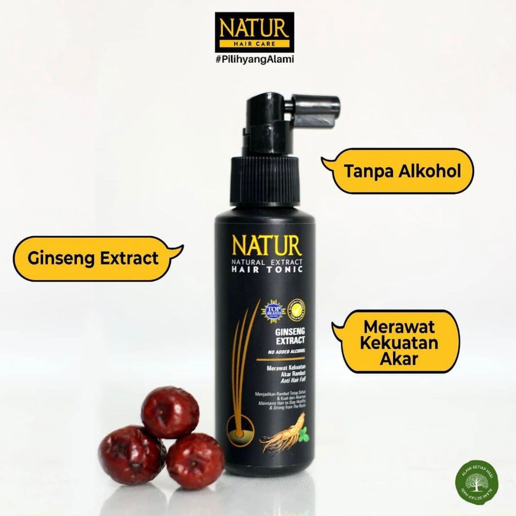 Natur Hair Tonic 50ml / 90ml | Tonik Rambut